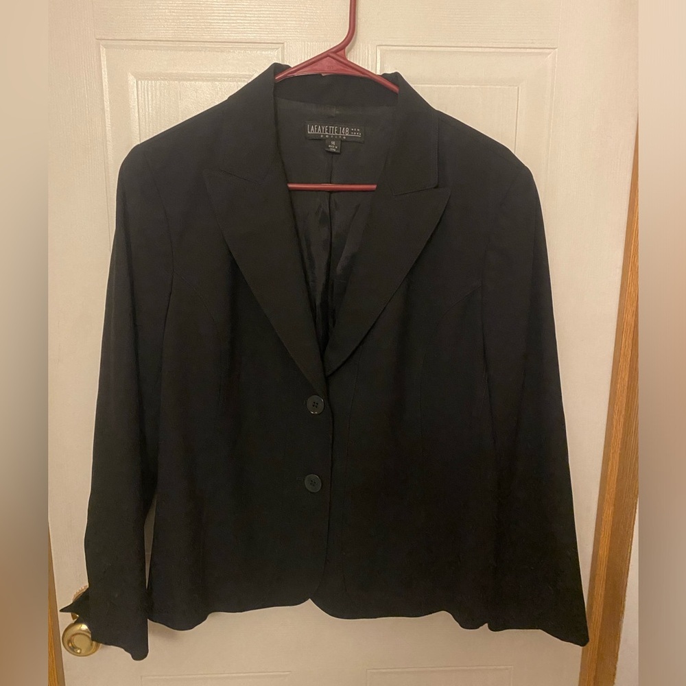 Lafayette 148 New York Black Tailored Women's Blazer
